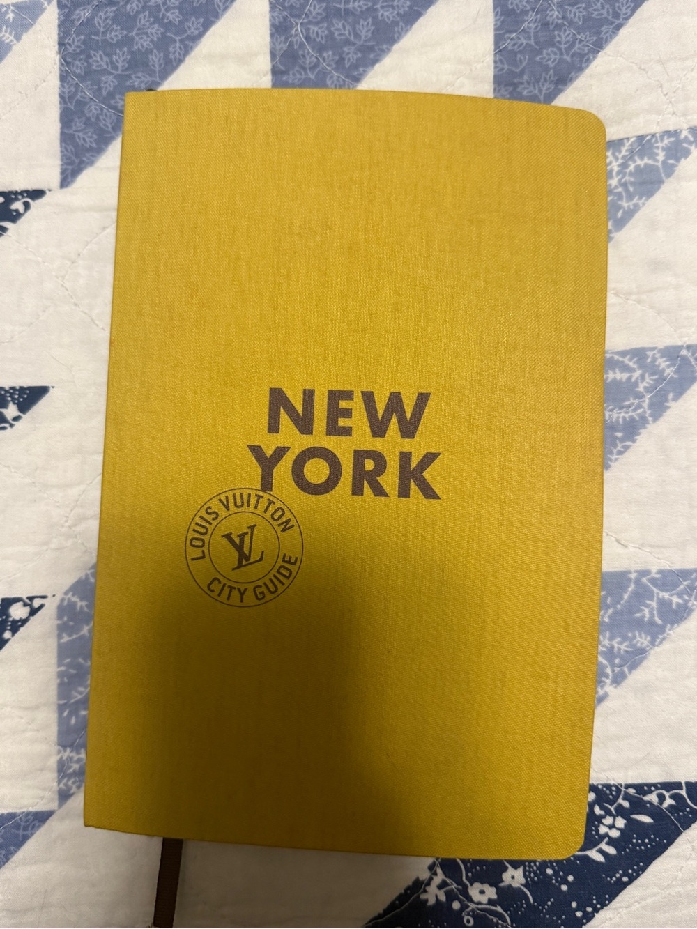 Louis Vuitton Yellow Linen "New York" City Guide Cover